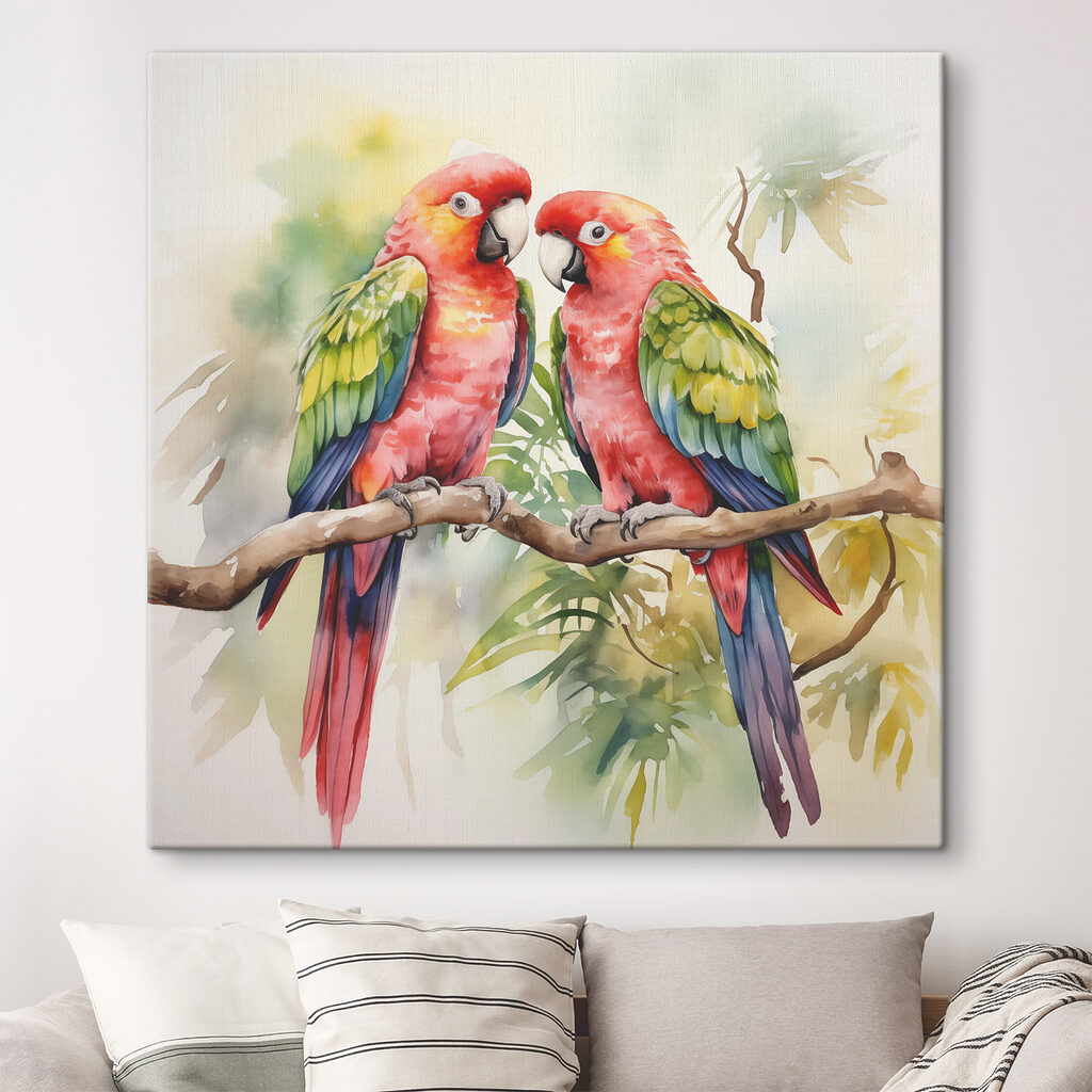 Two birds on a branch