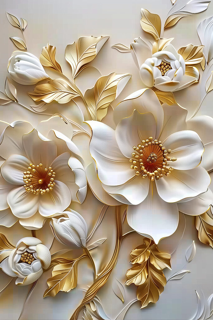 Elegant floral design with white flowers Elegant floral design with white flowers