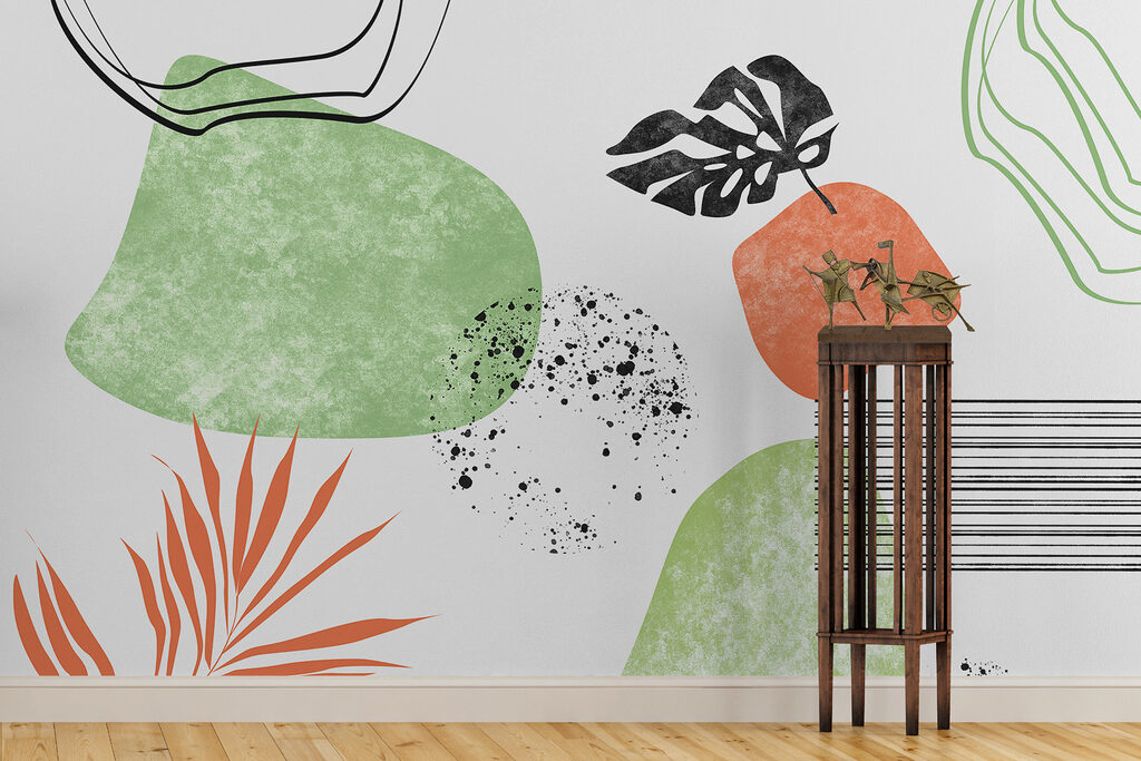 A green and orange art