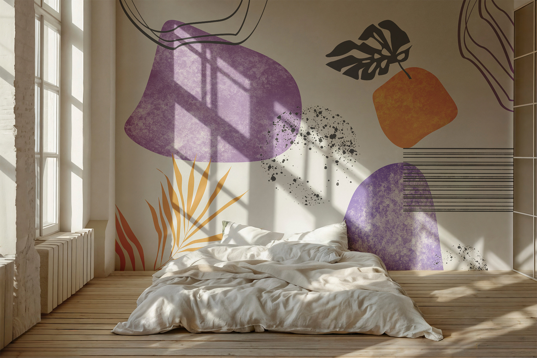 A purple and yellow art