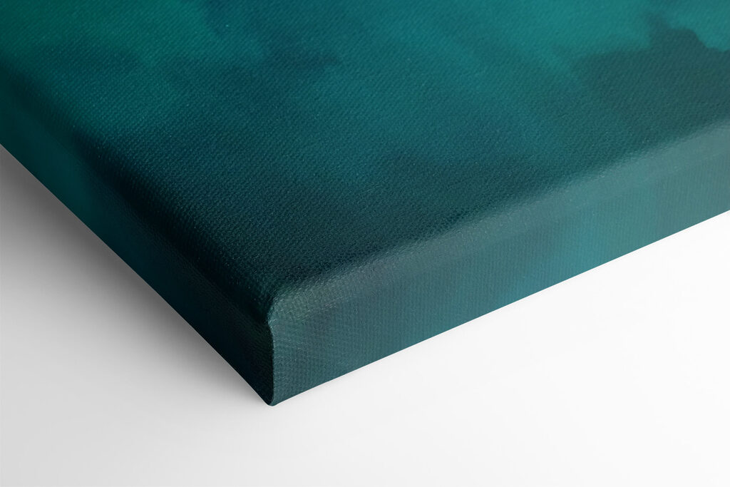 Abstract art with vibrant teal hues