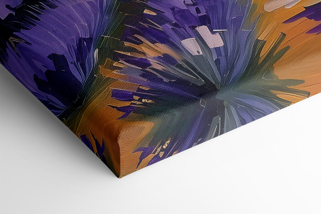 A painting of a field of lavender