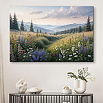 Obraz Pole kwiatów i drzew