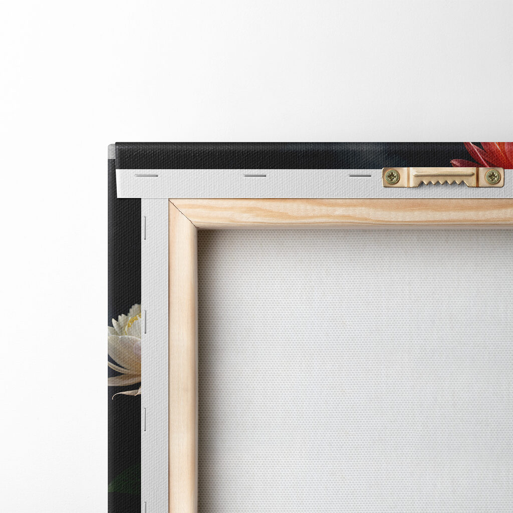 Vase of flowers with a cloudy sky