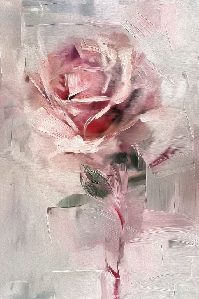 Delicate rose in soft hues