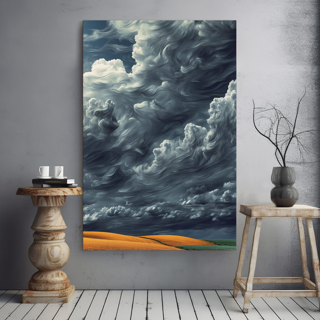 Cloudy sky with many clouds
