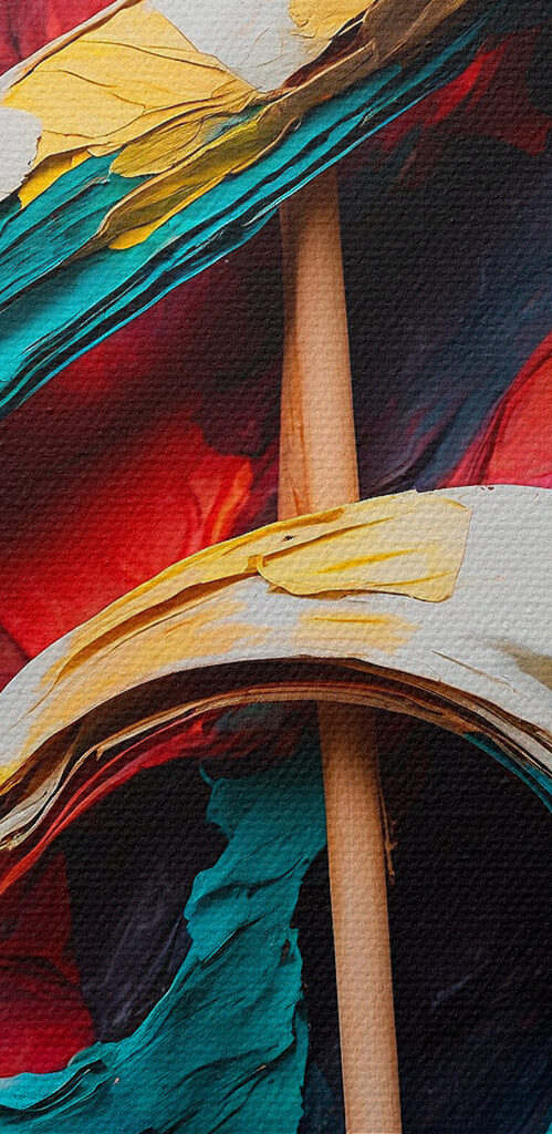 Colorful painted treble clef