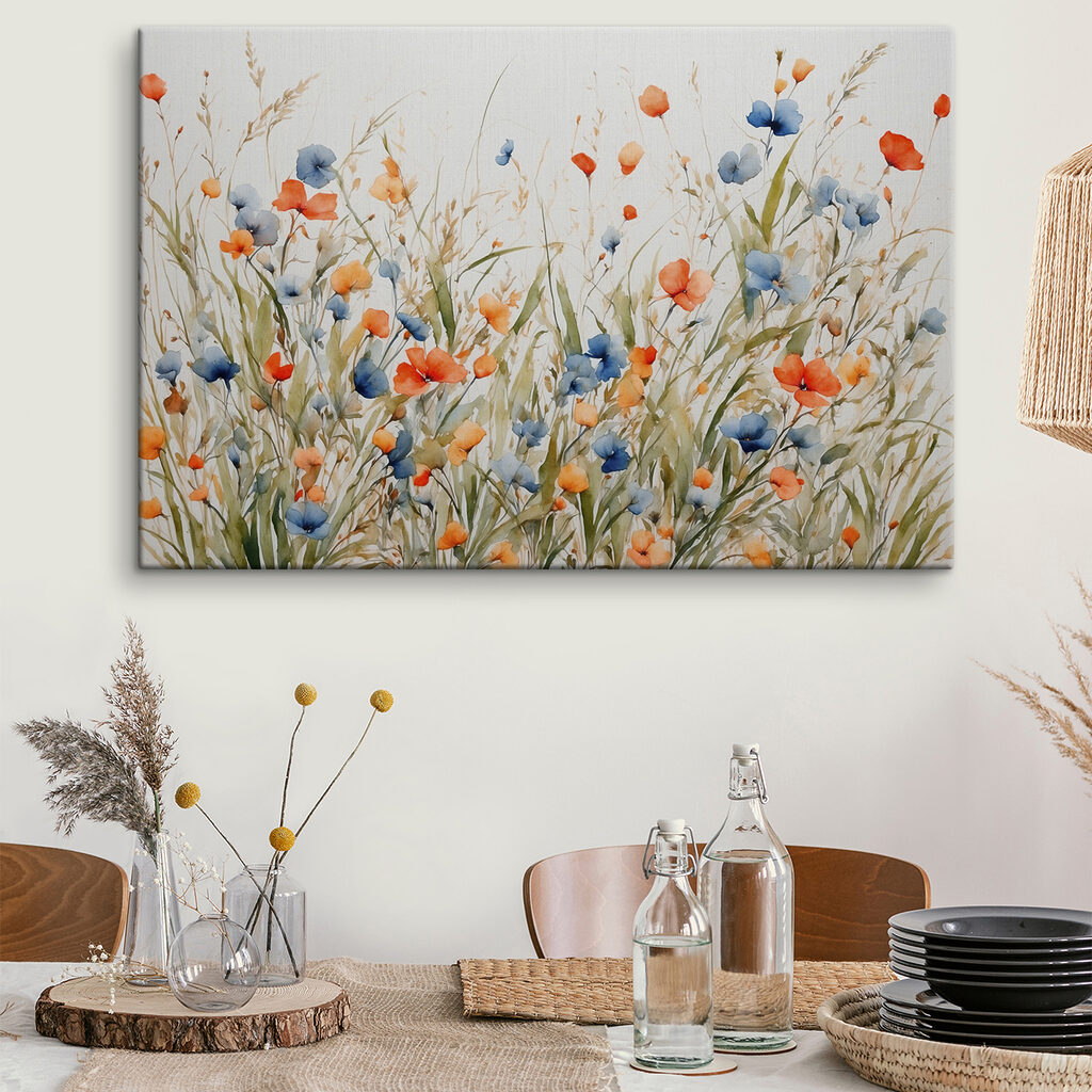 Painting of flowers and grass Painting of flowers and grass