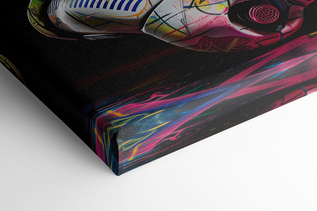 Colorful storm trooper helmet