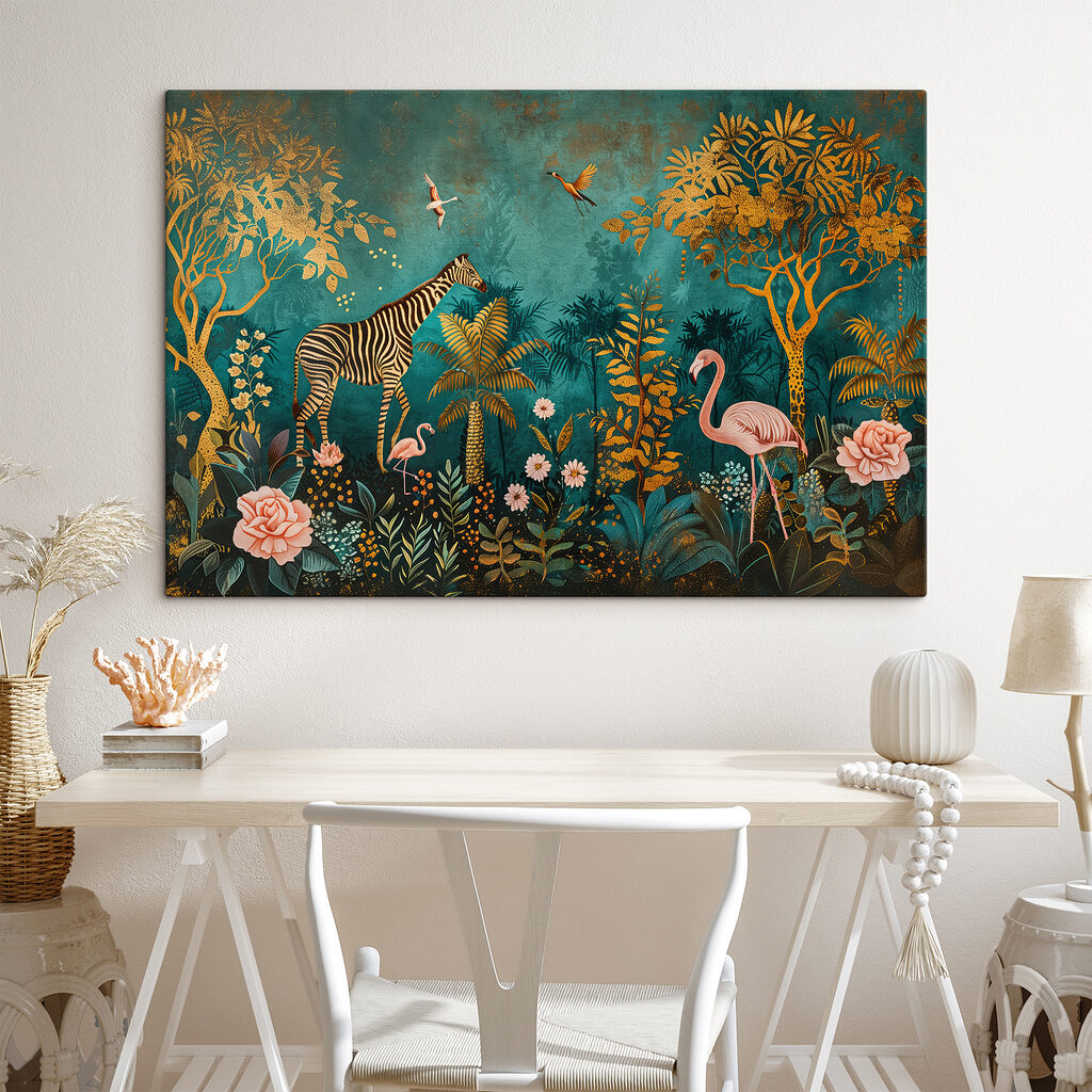 Painting of animals in a jungle Painting of animals in a jungle