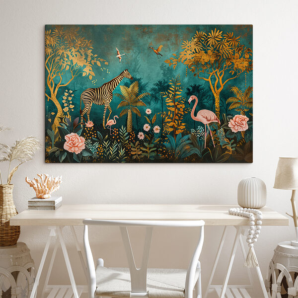 Painting of animals in a jungle Painting of animals in a jungle