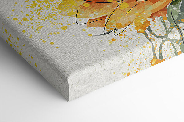 Painting of sunflowers on a white background Painting of sunflowers on a white background