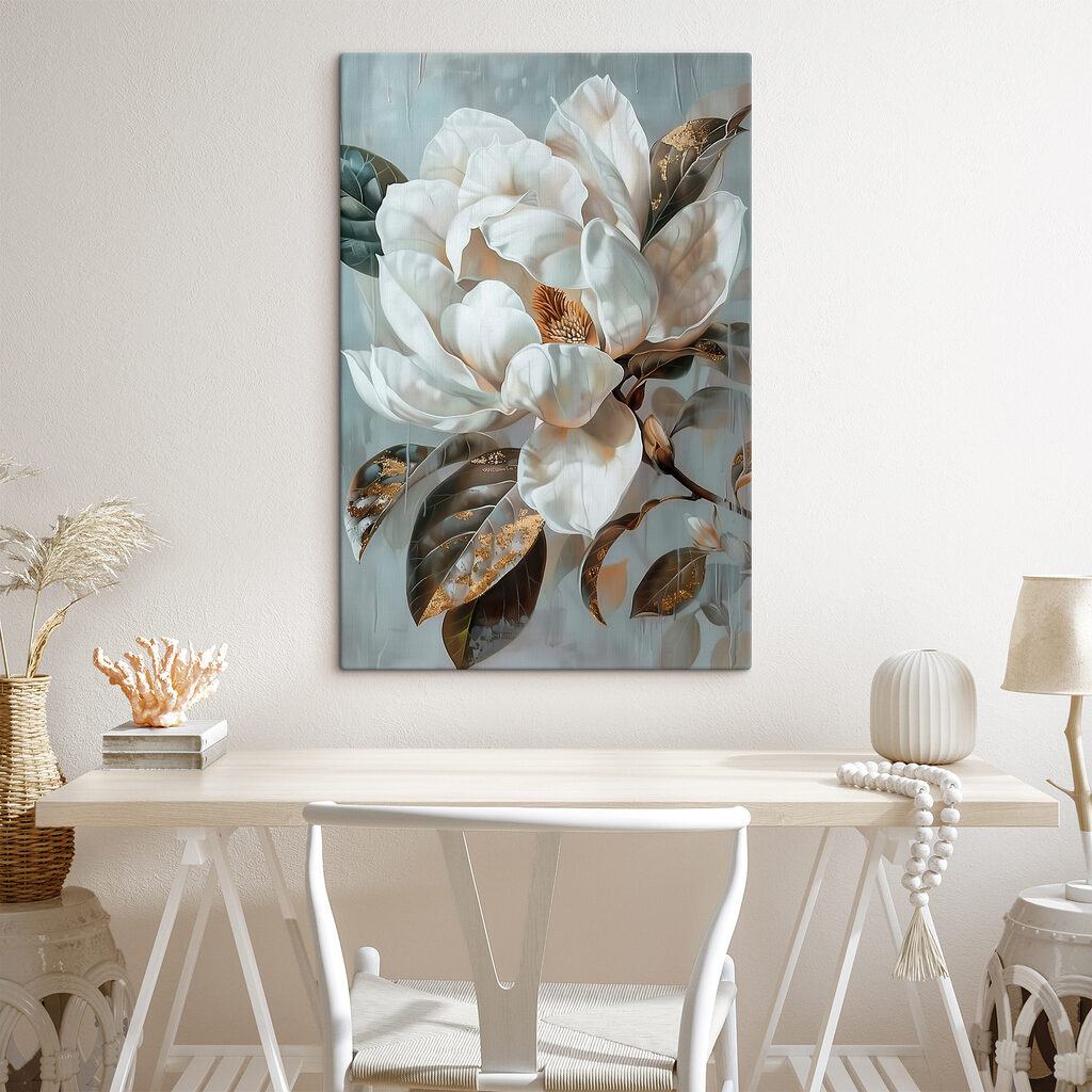 Painting of a white flower Painting of a white flower