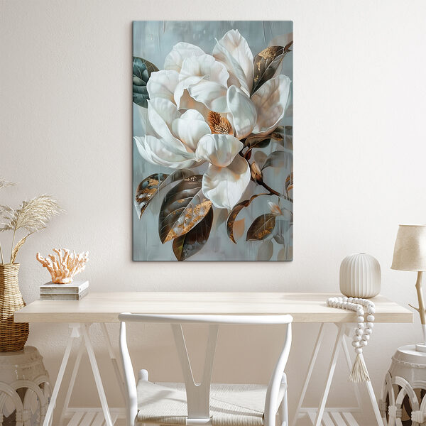 Painting of a white flower Painting of a white flower