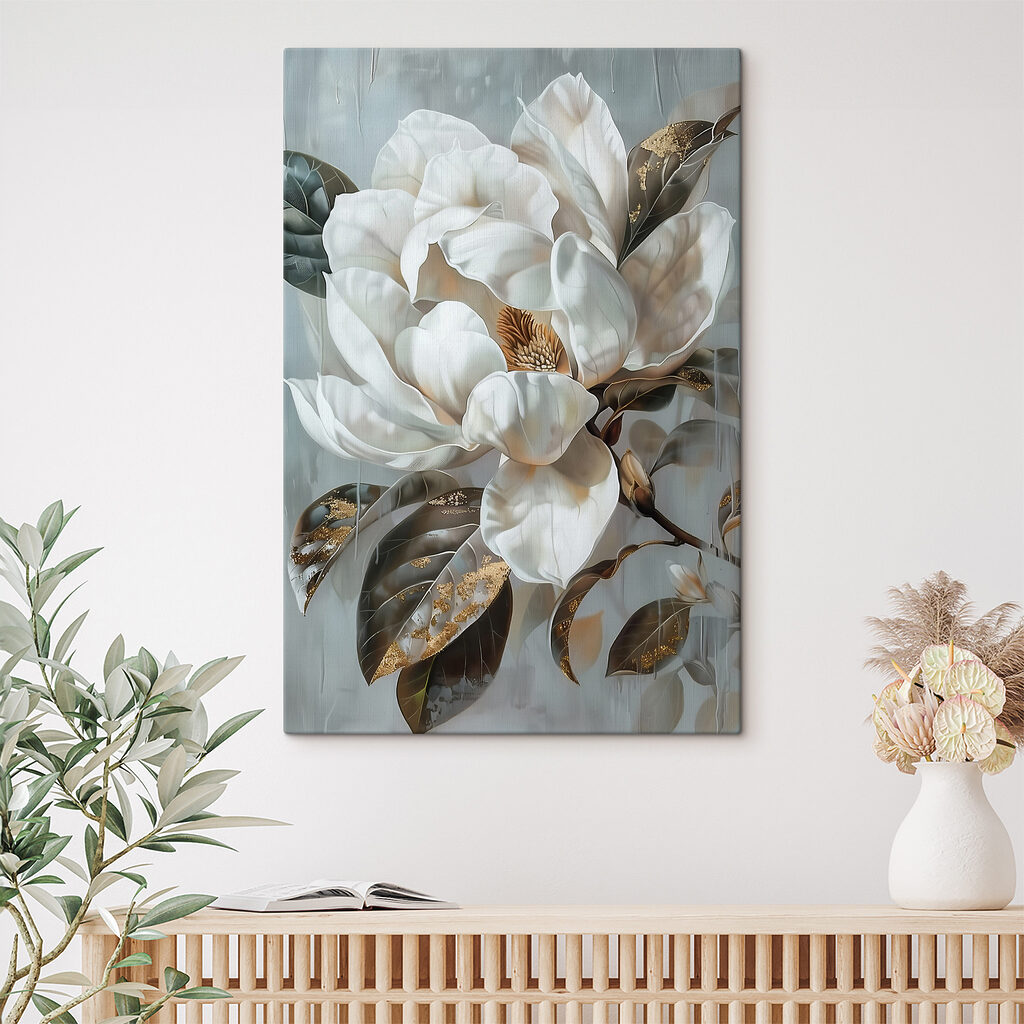 Painting of a white flower Painting of a white flower
