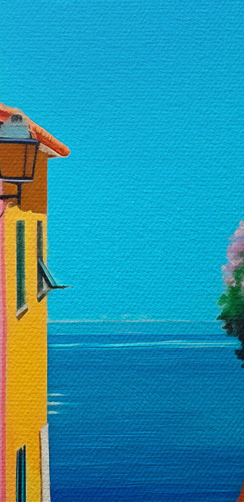 Colorful buildings and a body of water