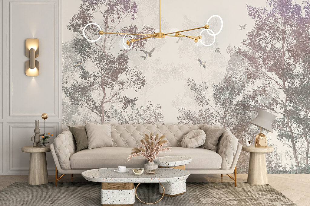 Birds flying in the sky