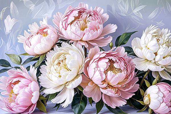 Group of pink and white flowers Group of pink and white flowers