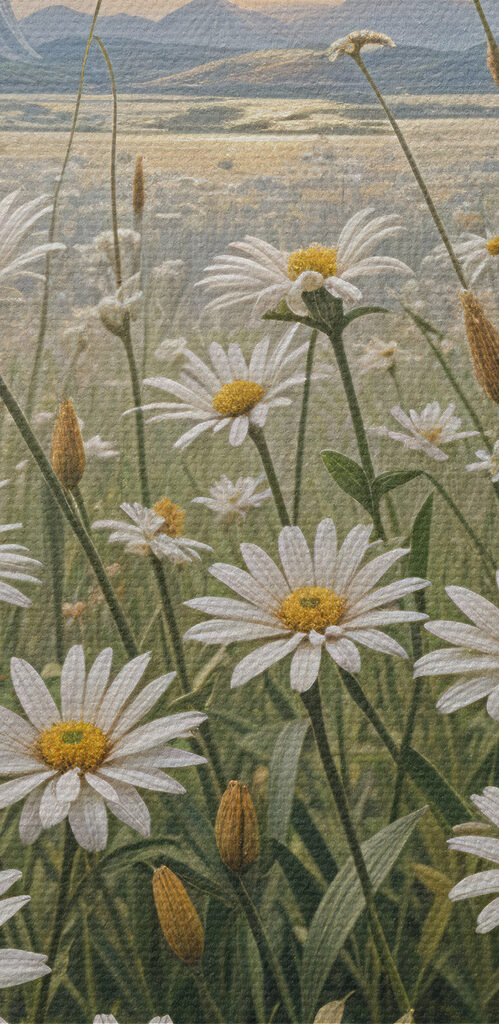 Field of white flowers