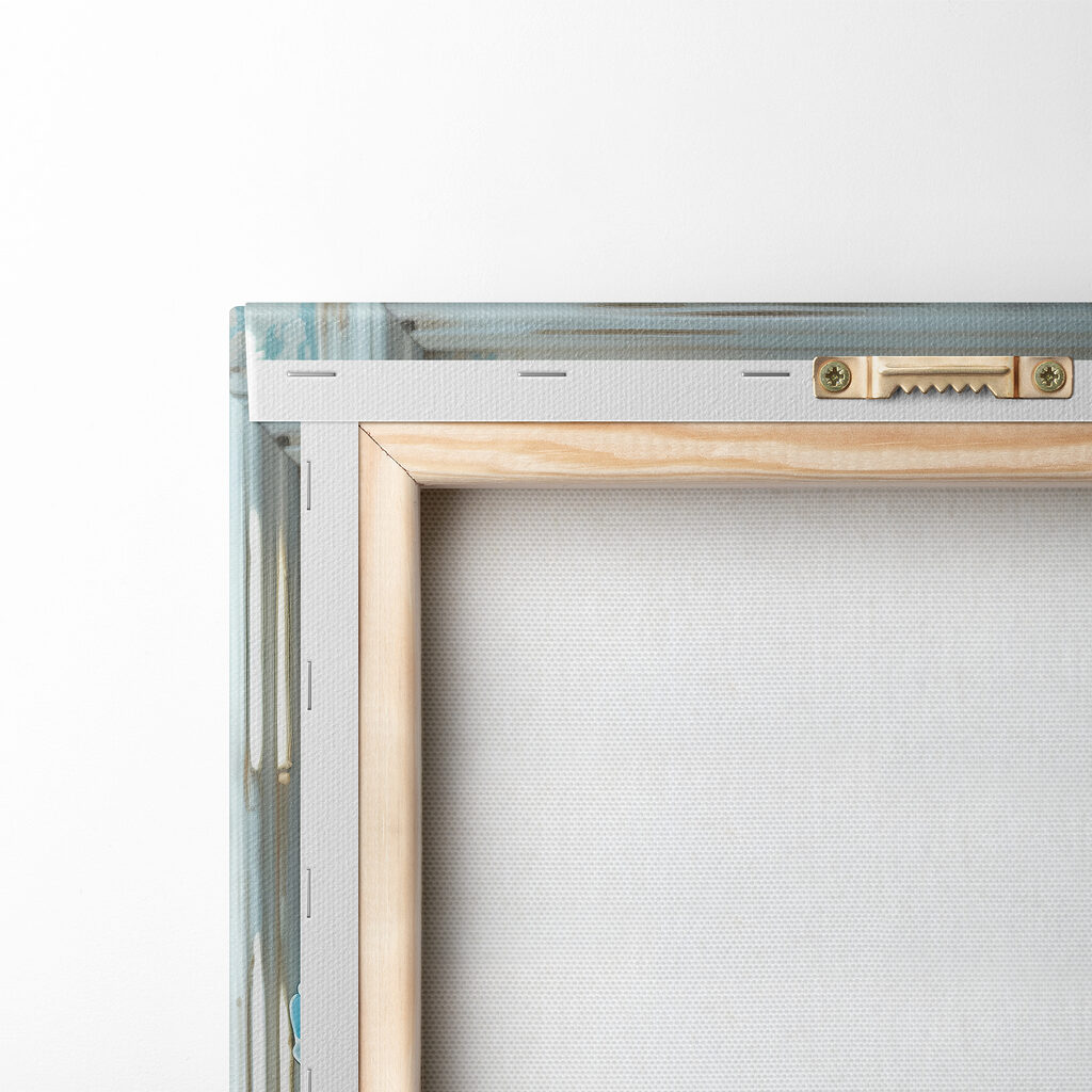 Vase of blue and yellow tulips