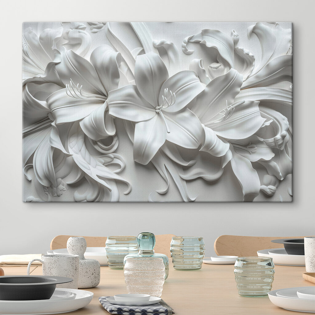White flower on a white surface White flower on a white surface