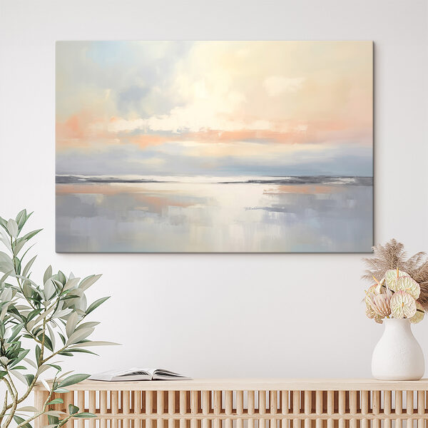 Calm body of water with clouds in the sky