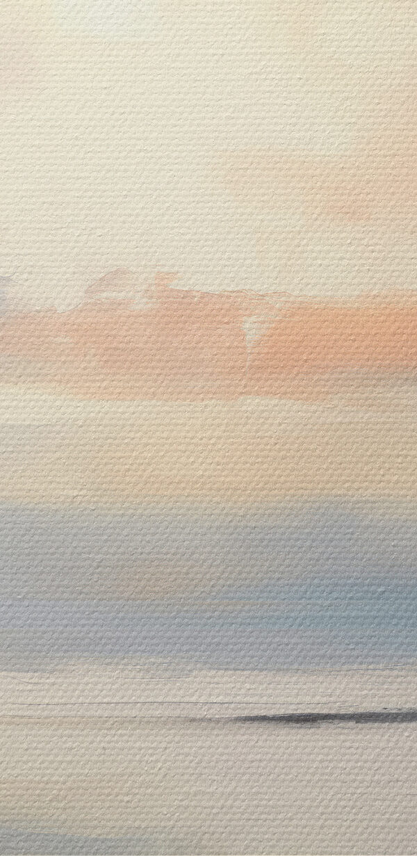 Calm body of water with clouds in the sky