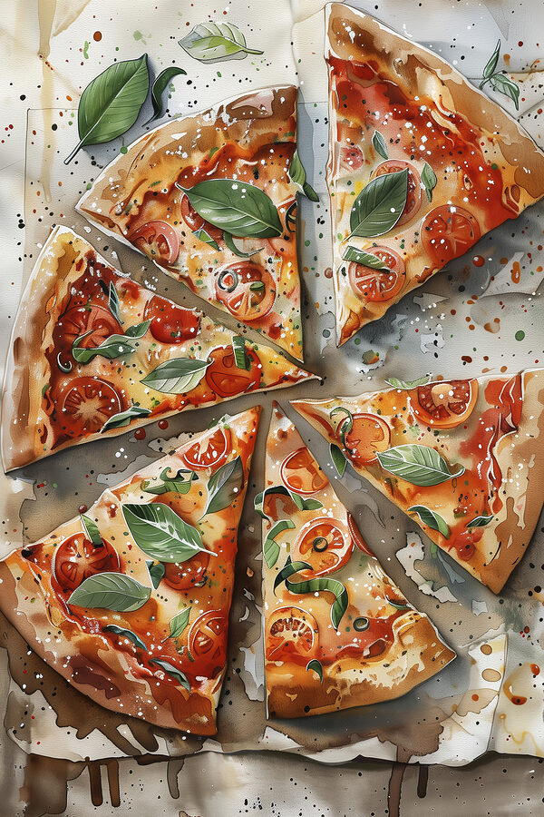 Pizza z pomidorami i bazylią Pizza z pomidorami i bazylią