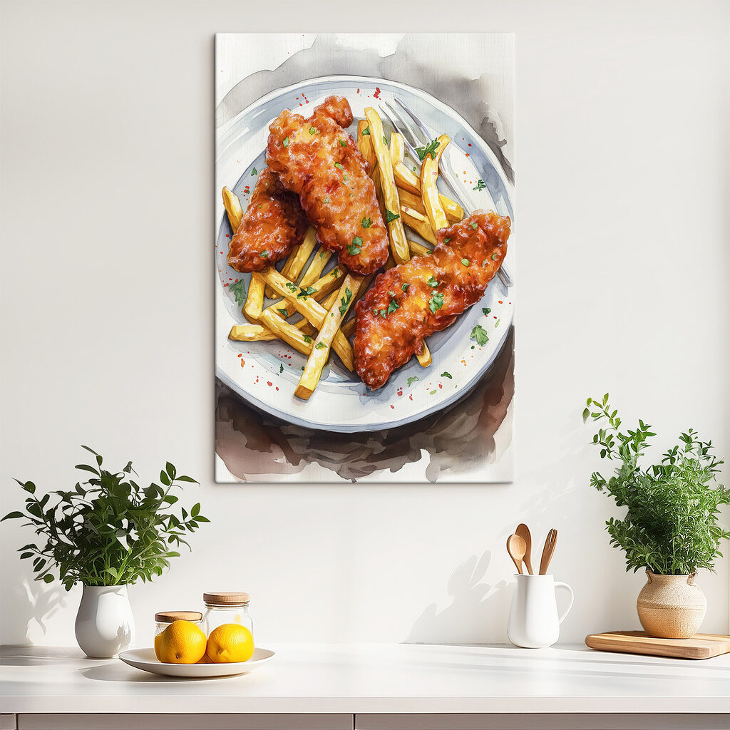 Plate of chicken wings and fries
