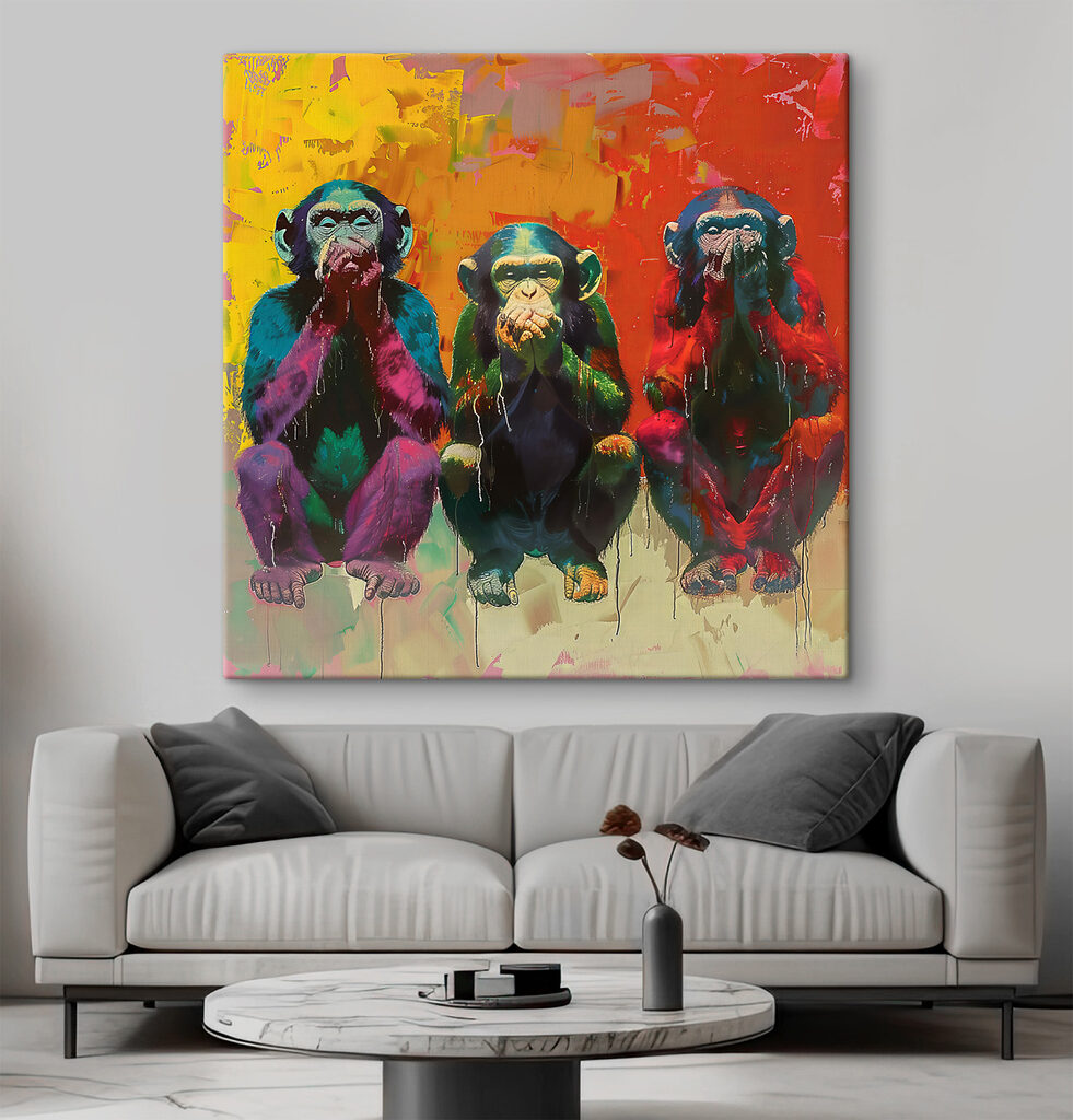 Group of monkeys sitting together