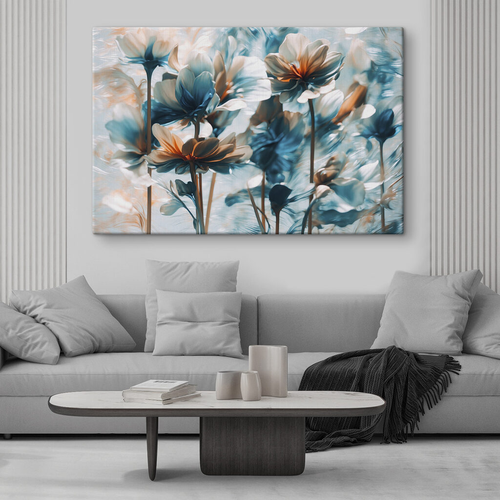 Group of flowers with blue and white petals Group of flowers with blue and white petals