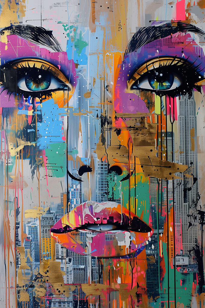 Painting of a woman's face