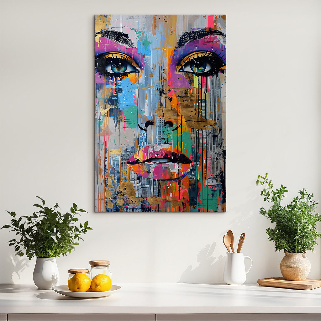 Painting of a woman's face