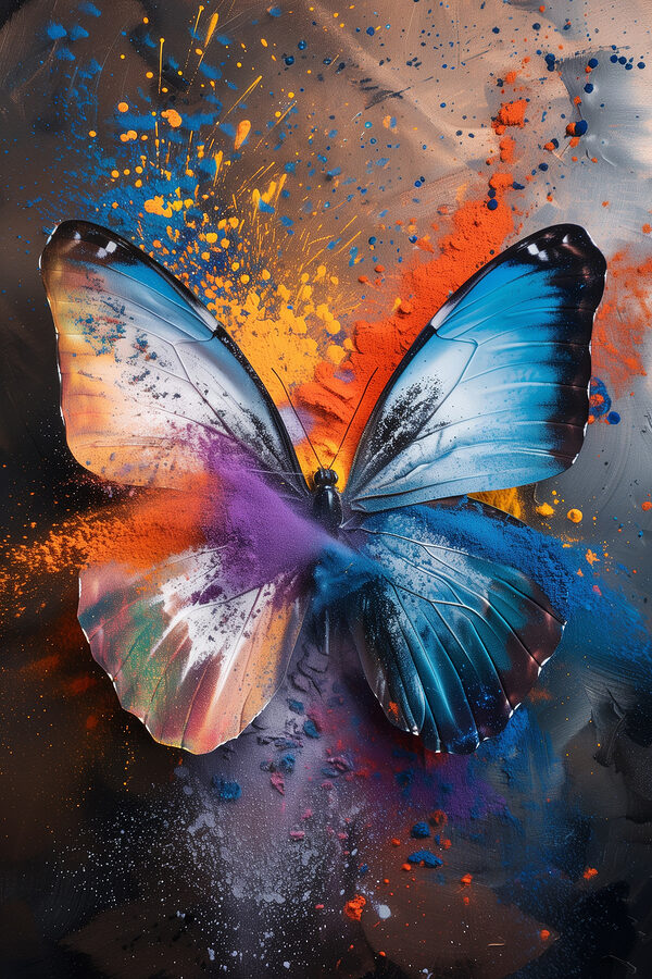 Motyl z kolorowym proszkiem Motyl z kolorowym proszkiem