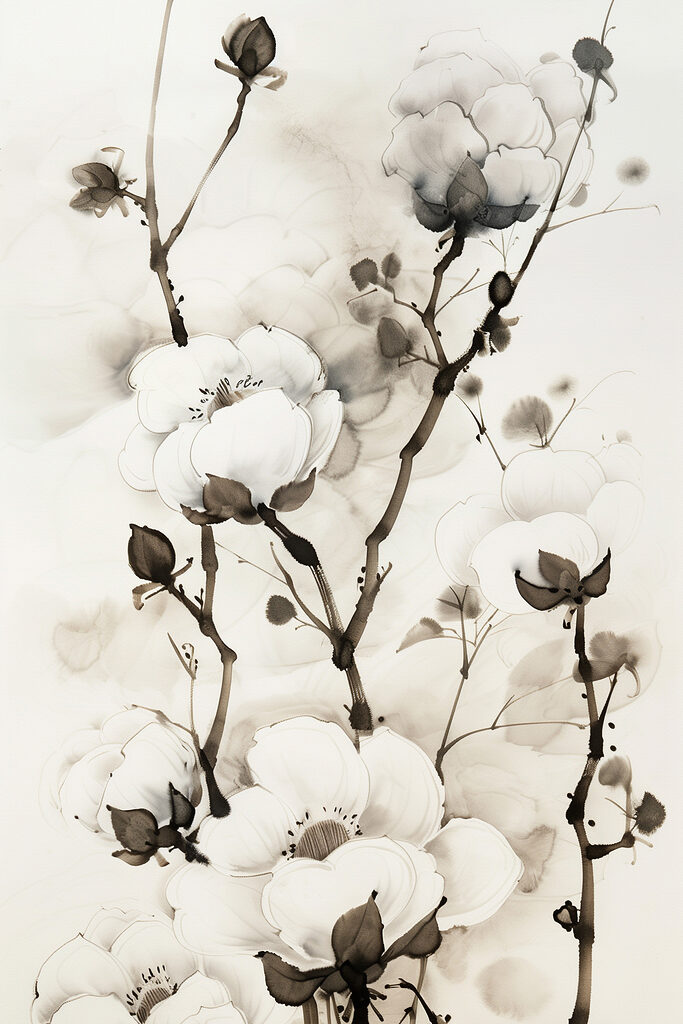 Elegant blossoms in muted tones