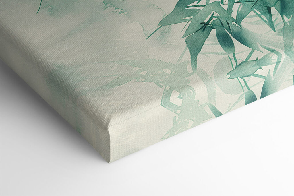 Serene bamboo leaves in gentle hues Serene bamboo leaves in gentle hues