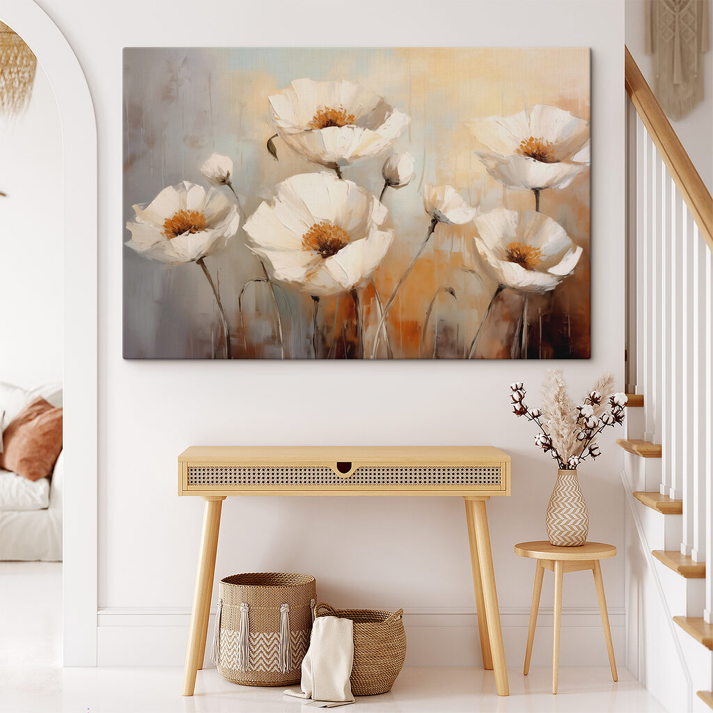 Painting of white flowers