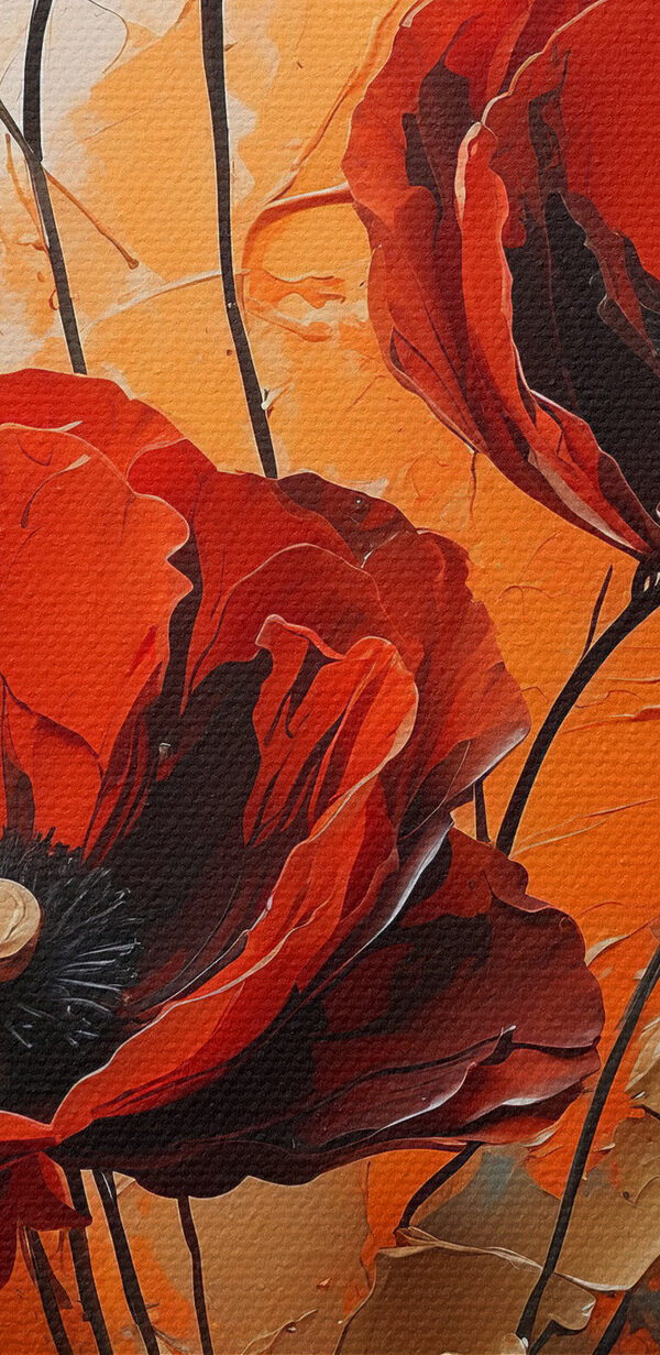 Malowanie czerwonych kwiatów Malowanie czerwonych kwiatów