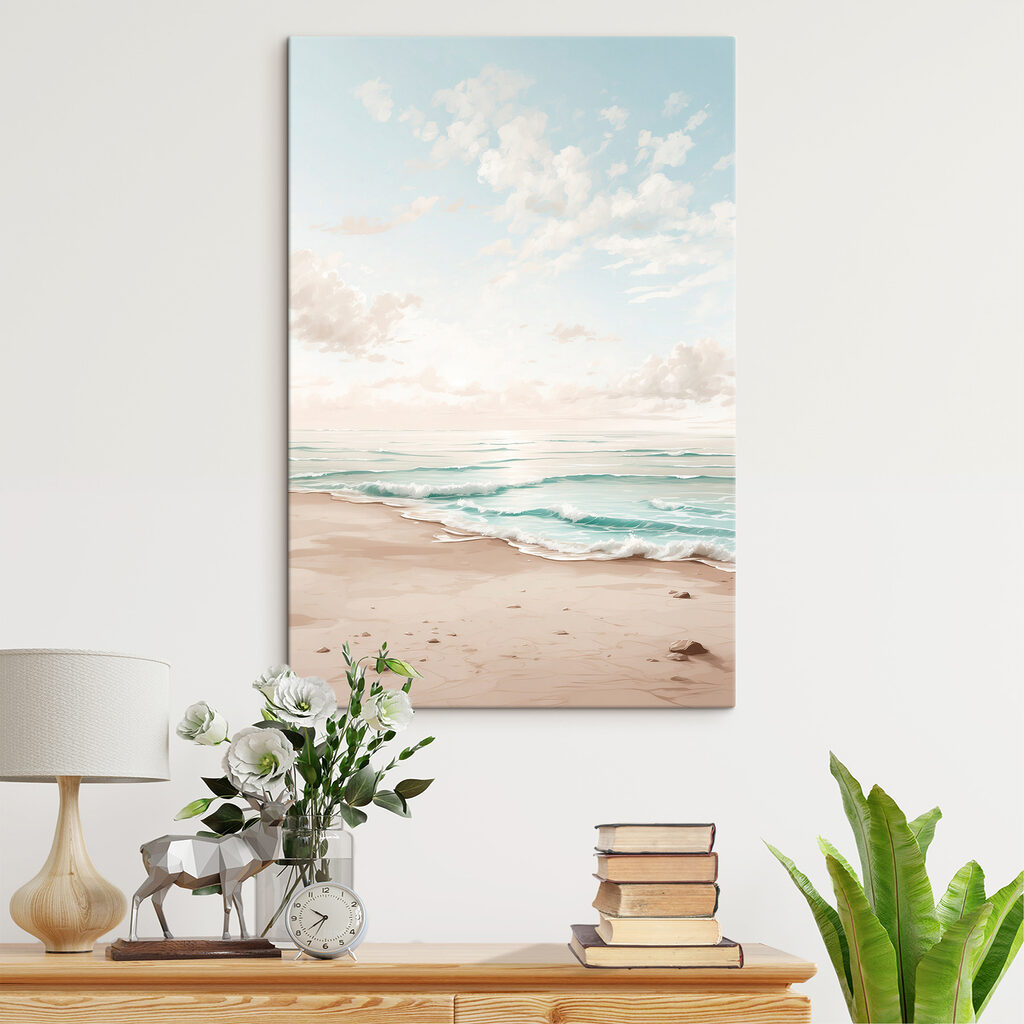 Beach with waves and sand