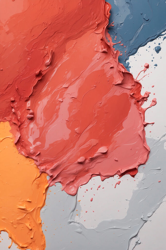 Colorful swirls of paint blend together Colorful swirls of paint blend together