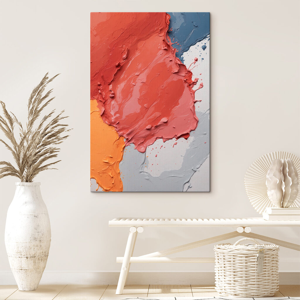 Colorful swirls of paint blend together Colorful swirls of paint blend together