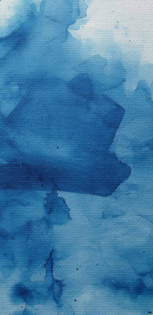 Blue and white watercolor