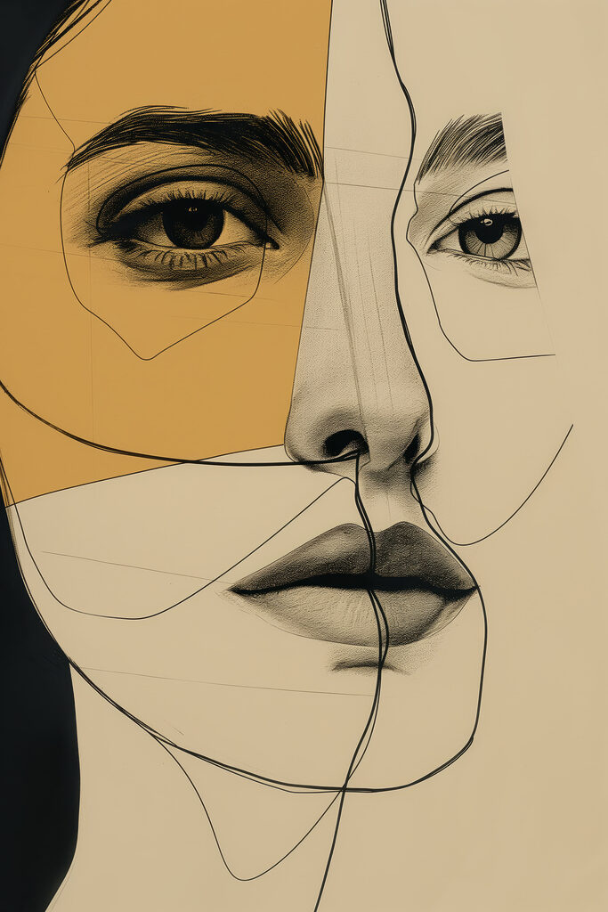 Drawing of a woman's face Drawing of a woman's face
