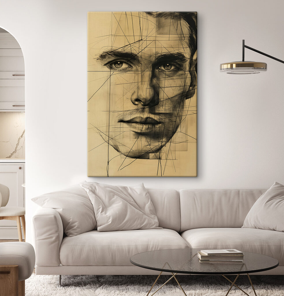 Drawing of a man's face