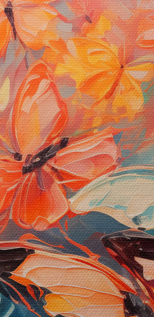 Group of butterflies on a blue background