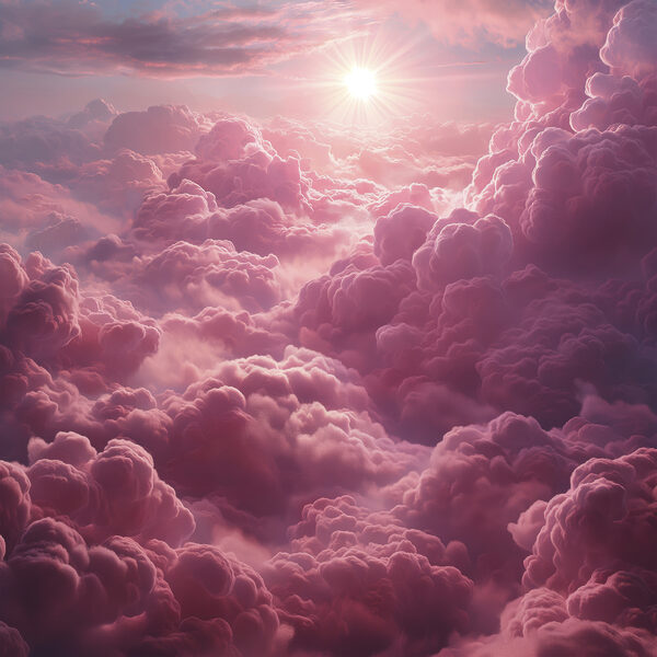 Pink clouds and the sun Pink clouds and the sun