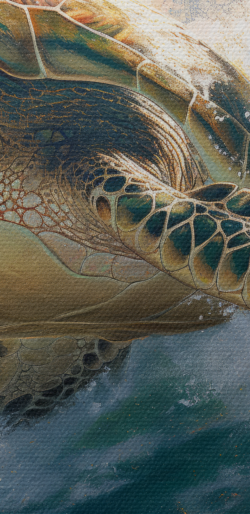 Żółw morski pływający w oceanie