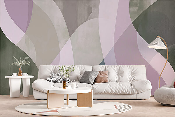 Colorful pattern with circles and lines