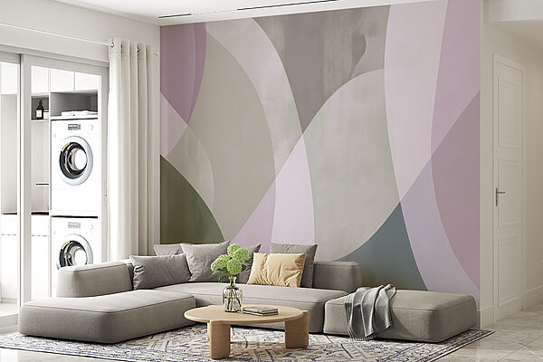 Colorful pattern with circles and lines