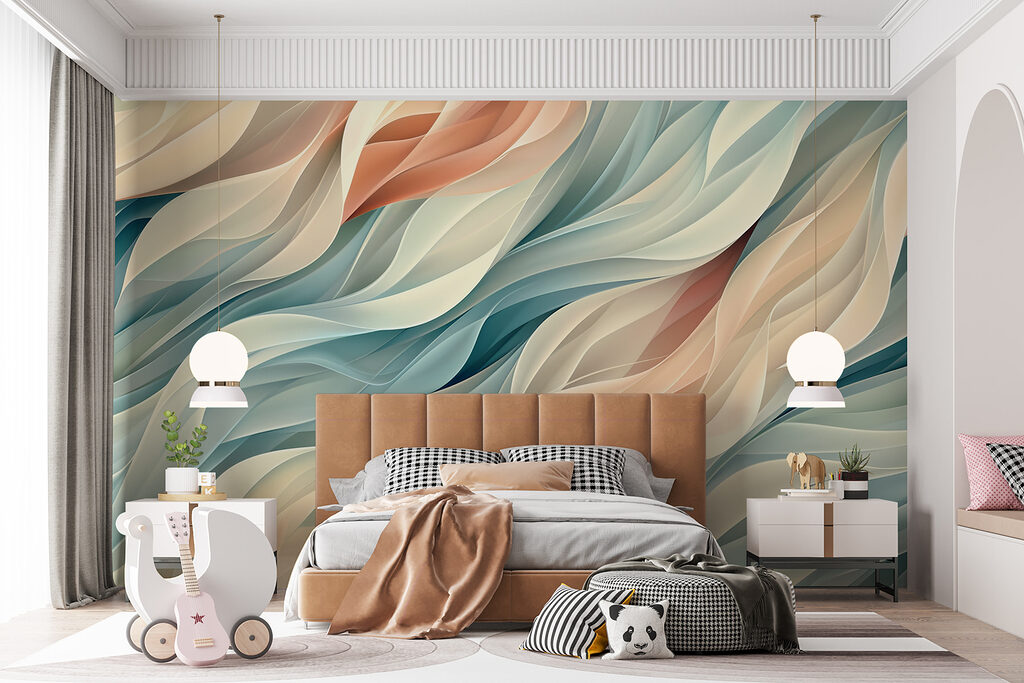 Colorful waves in a pattern
